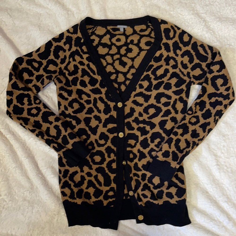Animal print cardigan
